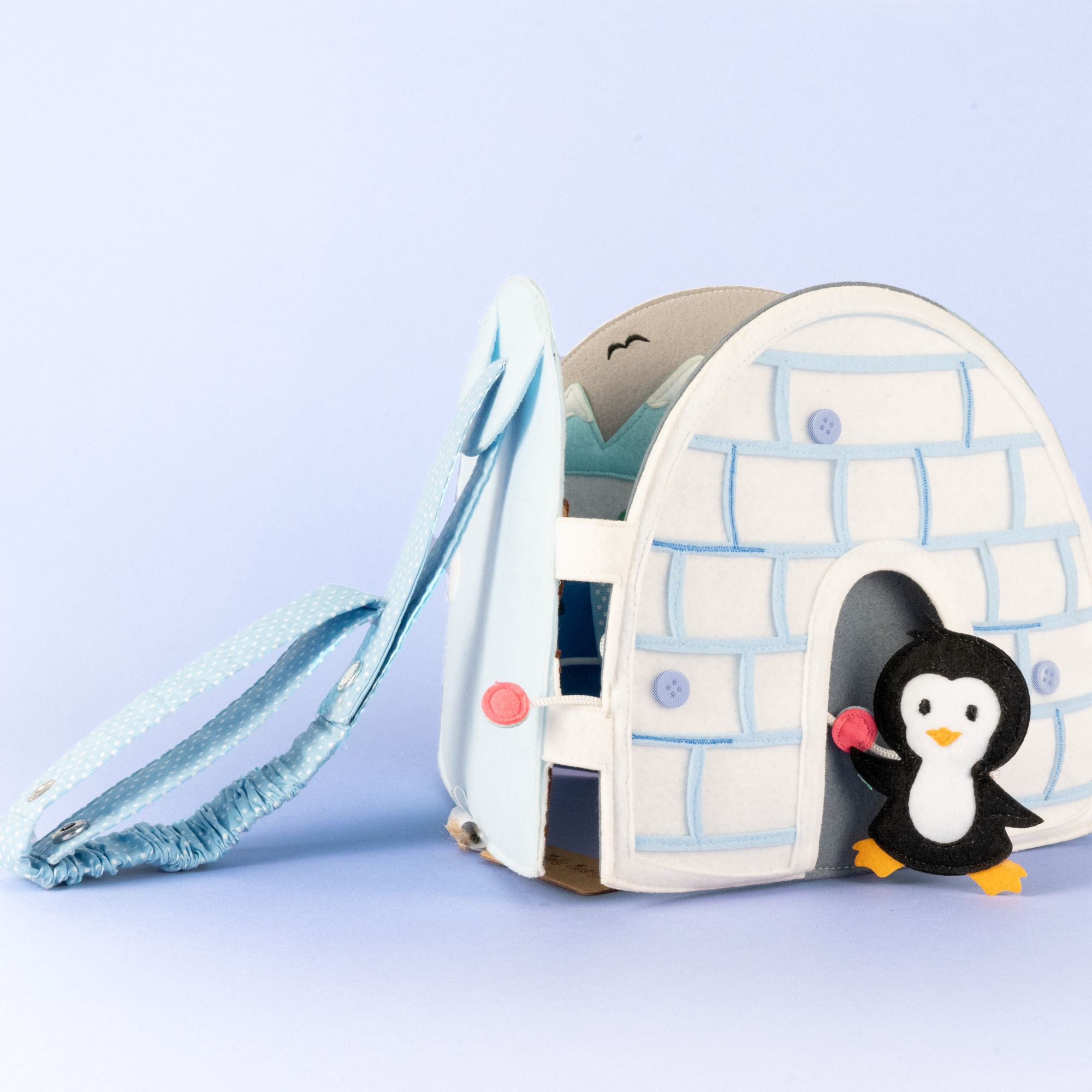 Buggy-band: for mini Quiet Books (Light blue)