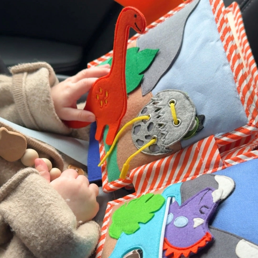 Dino Friends - 6 Pages Mini Quiet Book