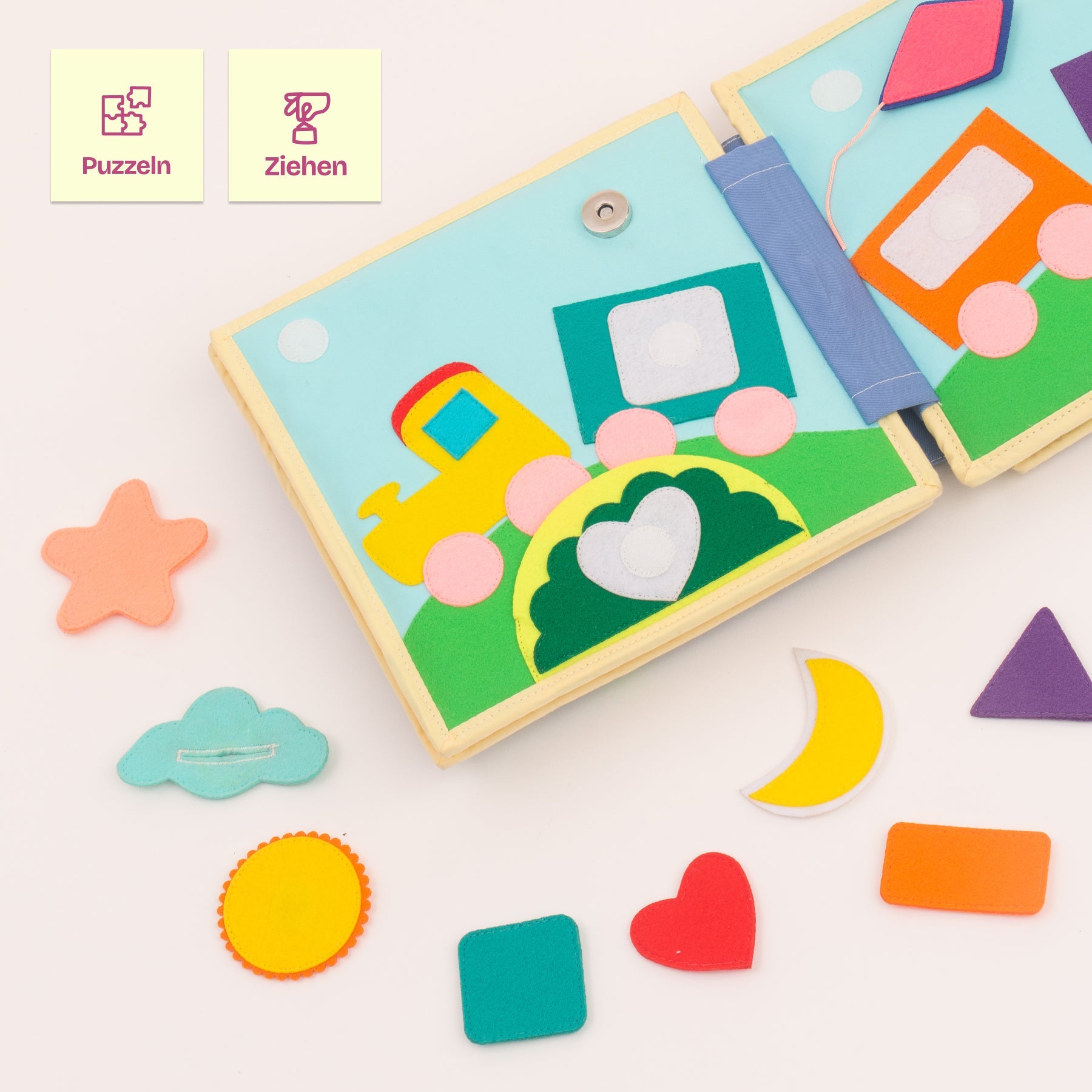 Pastel young owl- 6 Pages Quiet Book
