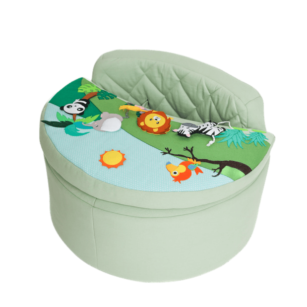Activity chair round Activity chair Rondo green with jungle cushion