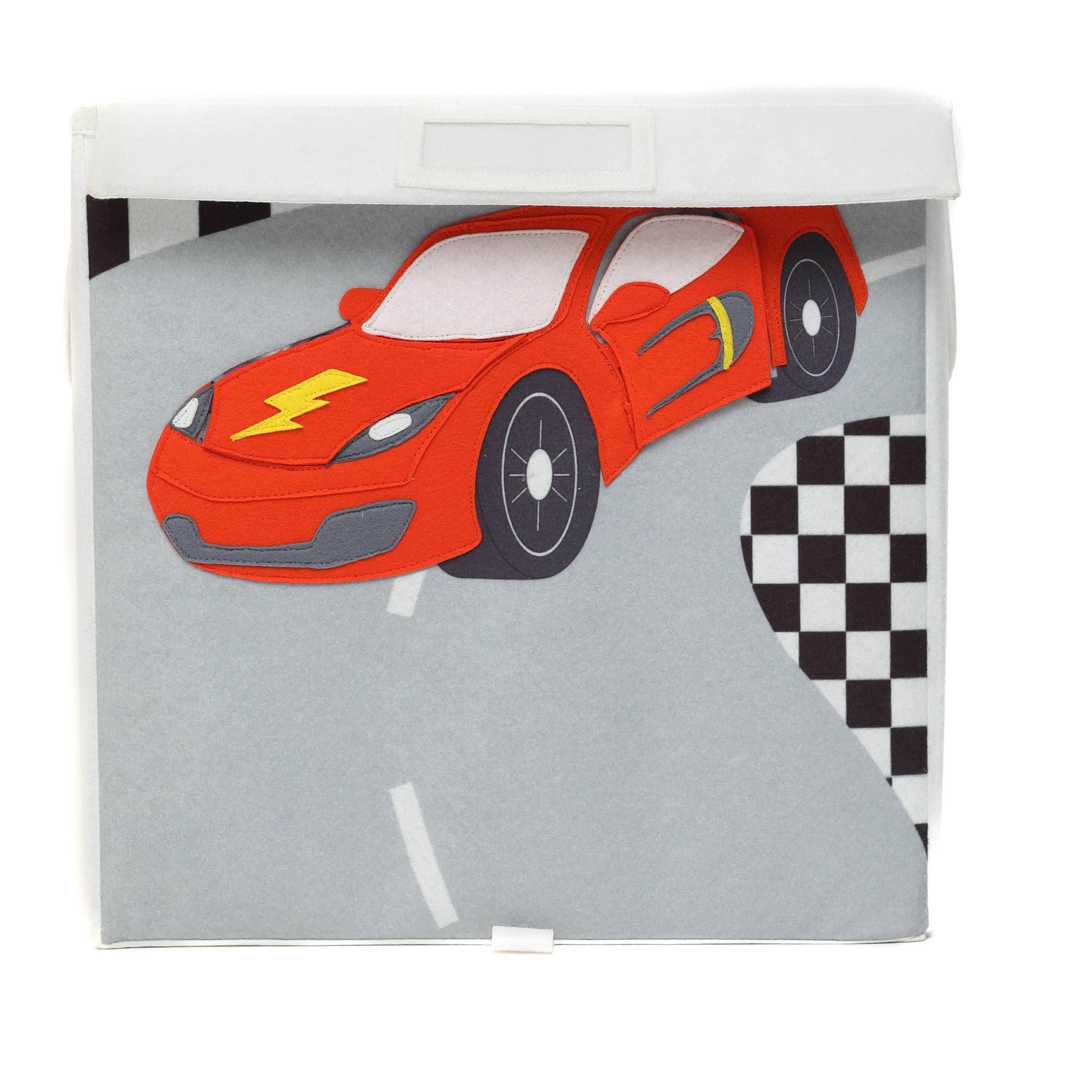 Boîte de rangement - Voiture de course (carrée)