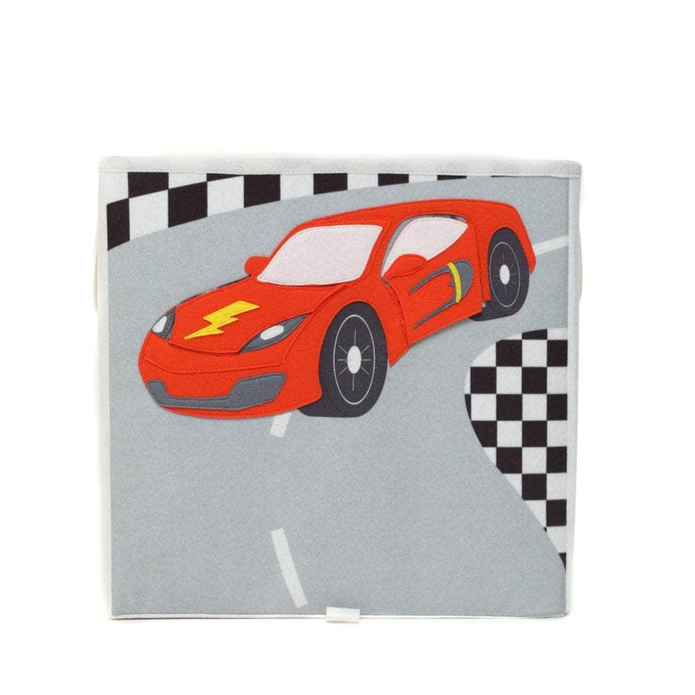 Boîte de rangement - Voiture de course (carrée)