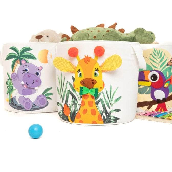 Boîte de rangement - Girafe (ronde)