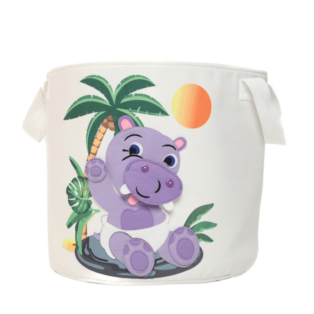 Boîte de rangement - Bébé hippopotame (ronde)