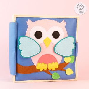 Pastel young owl- 6 Pages Quiet Book