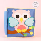 Pastel young owl- 6 Pages Quiet Book