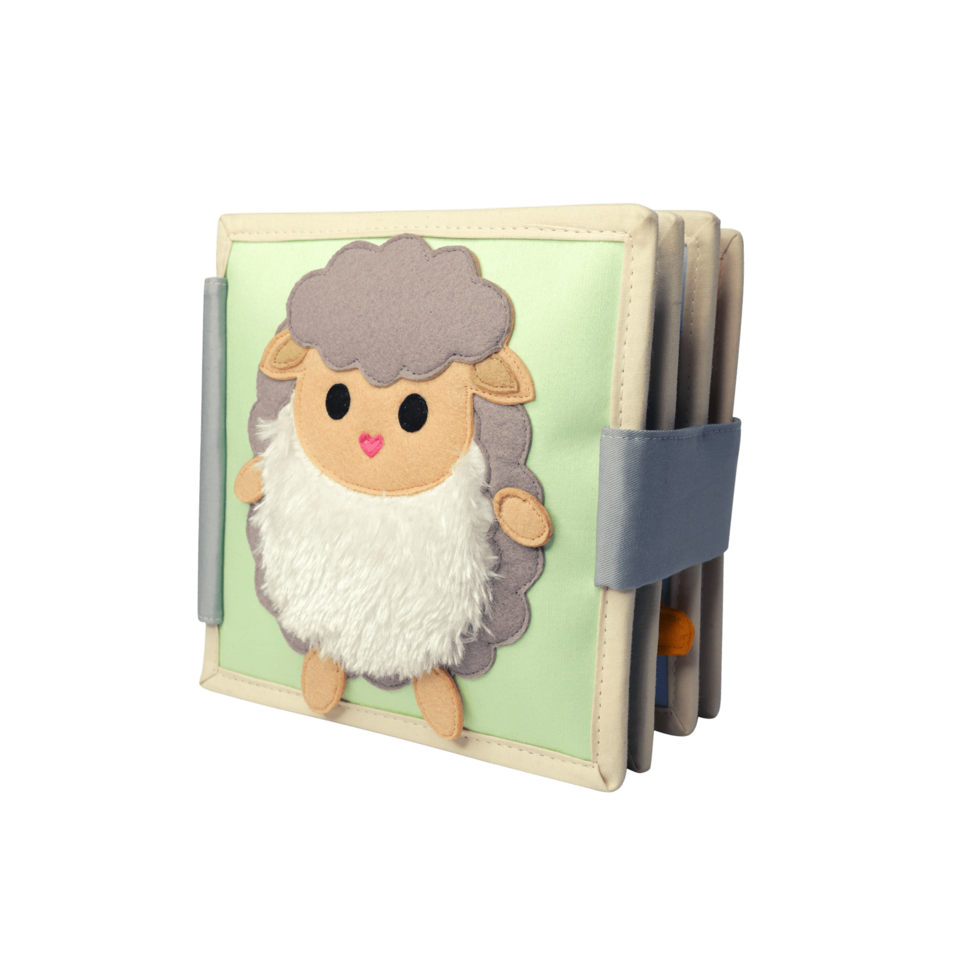 Happy Sheep (à partir de 4 mois) - 6 pages Mini Quiet Book 